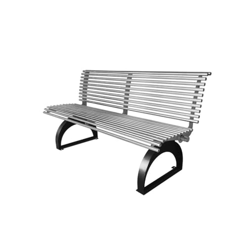 Glamour Haven Kleine, langlebige Gartenbänke für den Außenbereic Edelstahl-Außenbank for Park, Garten, öffentliche Sitzgelegenheiten, Außenbank für Garten, Veranda und Park(180cm) von Solunovia