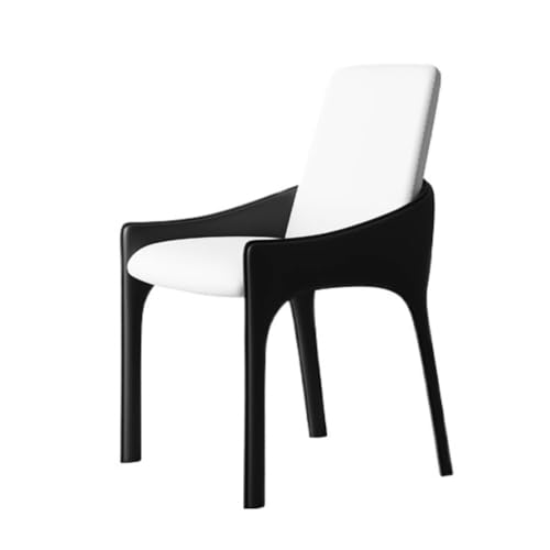 Glamour Haven Moderne, Bequeme Esszimmerstühle, Minimalistischer Esszimmerstuhl aus schwarzem Sattelleder mit Rückenlehne, Ideal für Esstisch, Küche zu Hause oder Restaura(Brown) von Glamour Haven