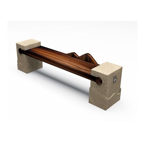 Kleine, langlebige Gartenbänke für den Außenbereich, Parkstuhl aus Edelstahl – Sitzgelegenheiten aus Holz for den Außenbereich zur Landschaftsgestaltung , Außenbank für Garten, Veranda und Park von Glamour Haven