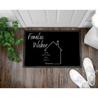 Fußmatte | Personalisierbar Mit Familien-&vornamen| Koordinaten| Bis Zu 6 Vornamen Fußmatte | Personalisierbar Mit Familien-&vornamen| Koordinaten| Bis Zu 6 Vornamen von GlamourDesignDE