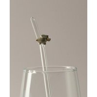 Glas Strohhalm Mit Elefanten Figur, Murano Glas, Cocktail Saft Einzugsgeschenk, Nachhaltig, Ökologisch von Glamuranberlin