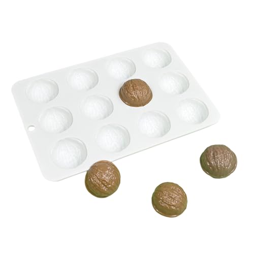 Glanhbnol Einzigartige Silikon-Walnuss-Formen für Süßwaren und Gebäck, 12 Mulden, für die Herstellung von Nussform, Schokolade, Süßigkeiten von Glanhbnol