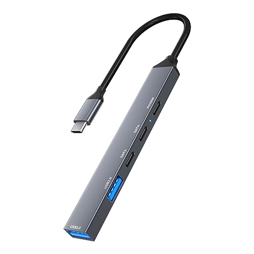 USB-C-Hub mit 5 Anschlüssen für Laptop, 5-in-1-Typ-C-USB-Adapter, Geschwindigkeitsdatenübertragung, 5 Gbit/s, PD100W, Aluminiumlegierung, 5 Anschlüsse, USB-C-Hub, 2 x USB 3 x TypeC-Dockingstation, USB-C-Hub mit 5 Anschlüssen für Laptop, 5-in-1-Typ-C-USB-Adapter, Geschwindigkeitsdatenübertragung, 5 Gbit/s, PD100W, Aluminiumlegierung, 5 Anschlüsse, USB-C-Hub, 2 x USB 3 x TypeC-Dockingstation, von Glanhbnol