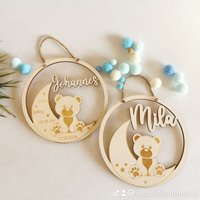 Geburtsschild , Geschenk Zur Geburt Personalisiert Baby Taufe Namensschild Geburtstafel Holz, Taufgeschenk von GlanzGeschenke