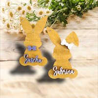Personalisierte Hasen Mit Namen Trockenblumen Osterschmuck Frühling Ostergeschenk, Osterhase, Frühlingsdeko, Osterdeko, Geschenk, Home Decor von GlanzGeschenke