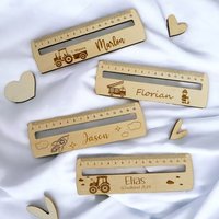 Personalisierte Lesehilfe, Lineal Für Kinder Mit Traktor, Feuerwehrauto Rakete Schulkind, Vorschulkind, Geschenk Zur Einschulung Schulanfang Personalisierte Lesehilfe, Lineal Für Kinder Mit Traktor, Feuerwehrauto Rakete Schulkind, Vorschulkind, Geschenk Zur Einschulung Schulanfang von GlanzGeschenke