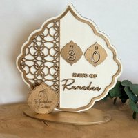 Ramadan Calendar Mubarak Decor Sign Eid Eid Decoration Kareem Islamic Table Ramadan Calendar Mubarak Decor Sign Eid Eid Decoration Kareem Islamic Table von GlanzGeschenke
