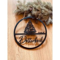 Weihnachtstürkranz Personalisiert in Wunschfarbe Auch Mit Glitzer, Weihnachtsdeko, Türkranz, Türschild Familie, Weihnachtsgeschenk, Xmas von GlanzGeschenke