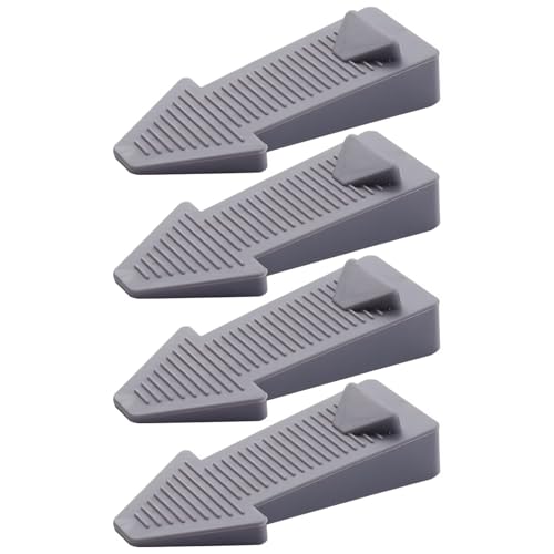 Türstopper, 4 Stück Pfeilform türstopper boden, Höhenverstellbar kratzfester Rutschfester türkeil Gummi, Ungiftig Kein Unangenehmer Geruch türpuffer, Schutz für Balkontür, Badezimmer, Kinderzimmer von Glanzend