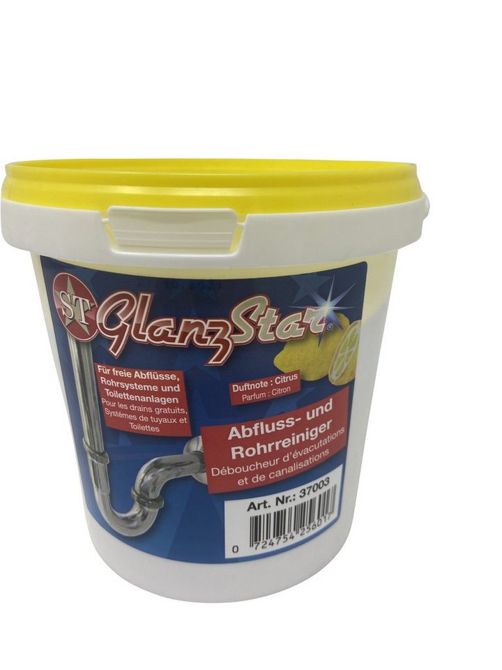 Glanzstar Abfluss- und Rohrreiniger 1kg - Zitrusduft - Rohrreiniger (Duftnote: Citrus) von Glanzstar