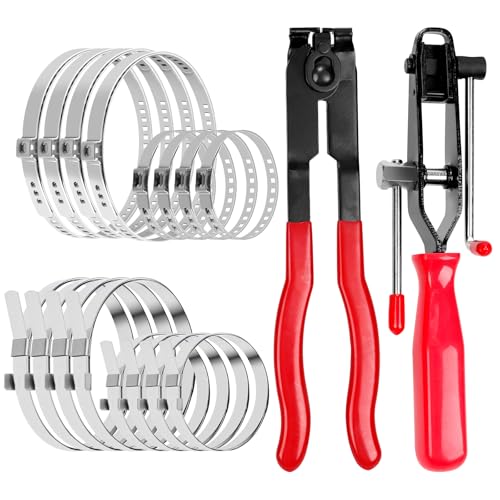 Glarks 18pcs Auto CV Joint Boot Clamp Zangen mit CV Boot Clamps Kit, 16pcs 20-50mm 50-120mm 45-80mm 45-170mm Ohrtyp CV Joint Axle Boots Clamps Glarks 18pcs Auto CV Joint Boot Clamp Zangen mit CV Boot Clamps Kit, 16pcs 20-50mm 50-120mm 45-80mm 45-170mm Ohrtyp CV Joint Axle Boots Clamps von Glarks