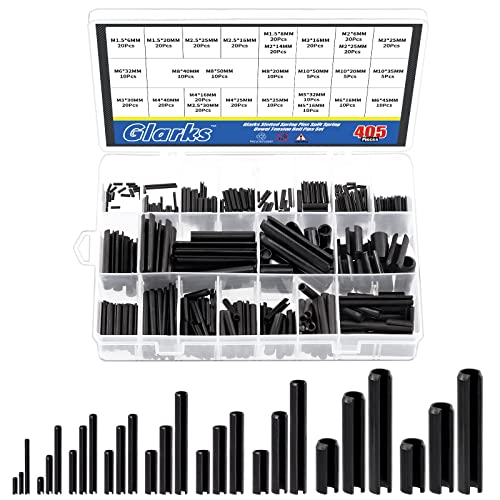 Glarks 405 Stück 27 Größen Rollstift-Sortiment Set, M1,5 M2 M2,5 M3 M4 M5 M6 M8 M10 Schlitz-Federstifte Split Spring Dowel Hardware Sortiment Kit für Heimwerker Automobilreparatur Glarks 405 Stück 27 Größen Rollstift-Sortiment Set, M1,5 M2 M2,5 M3 M4 M5 M6 M8 M10 Schlitz-Federstifte Split Spring Dowel Hardware Sortiment Kit für Heimwerker Automobilreparatur von Glarks