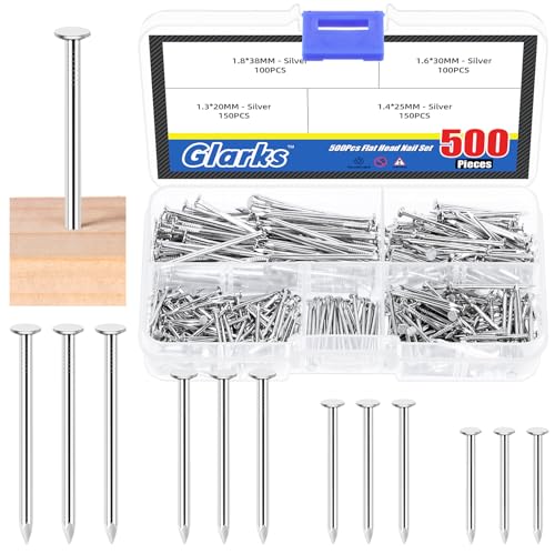 Glarks 500pcs 20/25/30/38mm Länge Nagel Sortiment Kit, Silber hängende Nägel, Finishing Nägel, Wand Nägel, Holz Nägel, Gemeinsame Nägel, Hardware Nägel für Bild Wand Hängen Glarks 500pcs 20/25/30/38mm Länge Nagel Sortiment Kit, Silber hängende Nägel, Finishing Nägel, Wand Nägel, Holz Nägel, Gemeinsame Nägel, Hardware Nägel für Bild Wand Hängen von Glarks