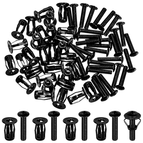 Glarks 60pcs M5 Jack Mutter und flacher Kopf Phillips Maschine Schrauben Kit, schwarze Jacknut Schraube Anker, Gewindeeinsatz Petal Mutter, Expansionsmutter Glarks 60pcs M5 Jack Mutter und flacher Kopf Phillips Maschine Schrauben Kit, schwarze Jacknut Schraube Anker, Gewindeeinsatz Petal Mutter, Expansionsmutter von Glarks