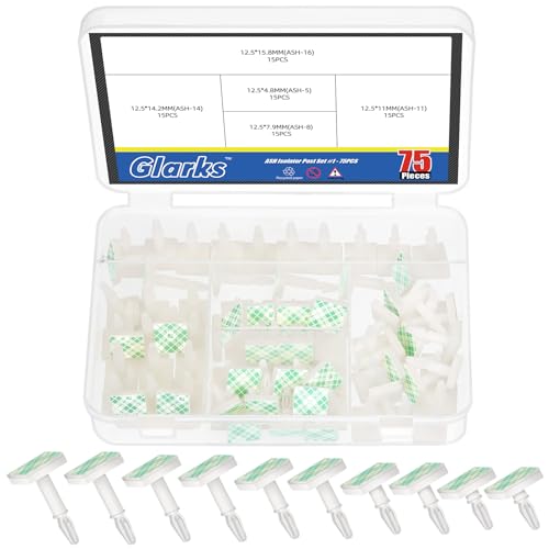 Glarks 75pcs 5 Größen klebriger PCB-Abstandshalter, weißer Stützhöhen-klebender isolierter Abstandshalter, der Snap-in-Pfosten sperrt Fester Clip isolierter Kleber Reverse Mount Abstandshalter Glarks 75pcs 5 Größen klebriger PCB-Abstandshalter, weißer Stützhöhen-klebender isolierter Abstandshalter, der Snap-in-Pfosten sperrt Fester Clip isolierter Kleber Reverse Mount Abstandshalter von Glarks