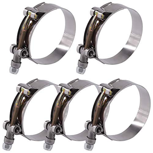 Glarks Schlauchschellen, 63–71 mm, Edelstahl, T-Bolzen, Turbo-Ansaugung, weiche Schlauchschellen, Ladeluftkühler, 5 Stück Glarks Schlauchschellen, 63–71 mm, Edelstahl, T-Bolzen, Turbo-Ansaugung, weiche Schlauchschellen, Ladeluftkühler, 5 Stück von Glarks