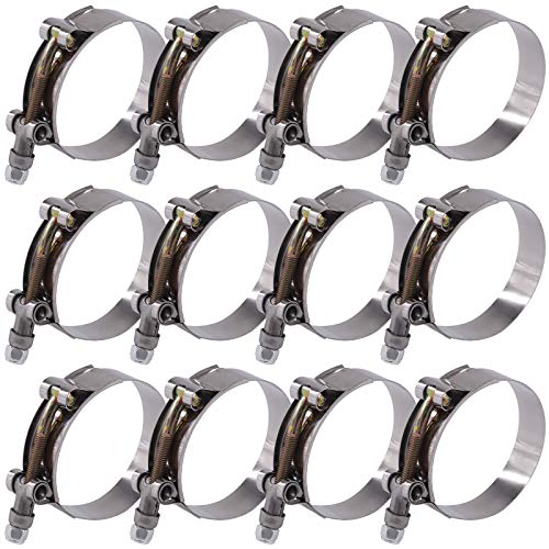 Glarks Schlauchschellen, 63–71 mm, Edelstahl, T-Bolzen, Turbo-Ansaugung, weiche Schlauchschellen, Ladeluftkühler, 8 Stück Glarks Schlauchschellen, 63–71 mm, Edelstahl, T-Bolzen, Turbo-Ansaugung, weiche Schlauchschellen, Ladeluftkühler, 8 Stück von Glarks