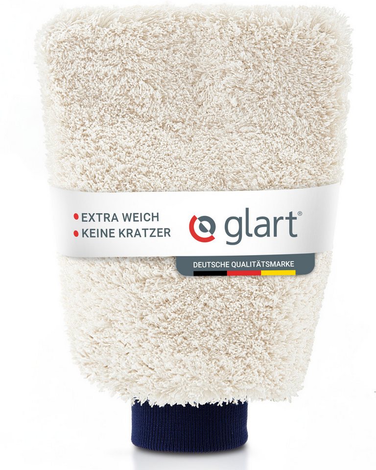 Glart 44WH Mikrofaser Auto Waschhandschuh Premium kratzerfrei saugstark Mikrofasertuch (80% Polyester, 20% Nylon) von Glart