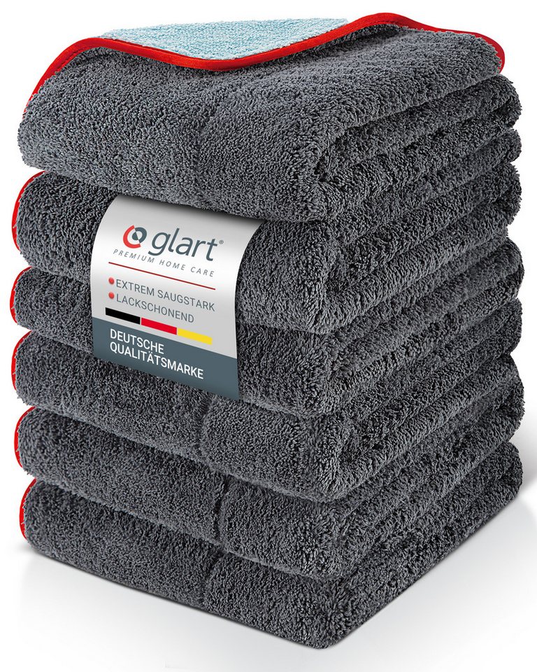 Glart 471PP6 6 St. Mikrofasertücher Auto Trockentuch 60x40cm Auto Poliertuch Mikrofasertuch (80% Polyester, 20% Nylon, 40x60 cm) Glart 471PP6 6 St. Mikrofasertücher Auto Trockentuch 60x40cm Auto Poliertuch Mikrofasertuch (80% Polyester, 20% Nylon, 40x60 cm) von Glart