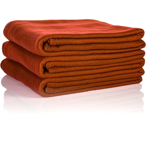 Glart Oeko-Tex Fleecedecken 3er Set in schokobraun, Größe 130x160 cm, 200+ g/m². Ideal als Sofadecke, Kuschel- oder Picknickdecke von Glart