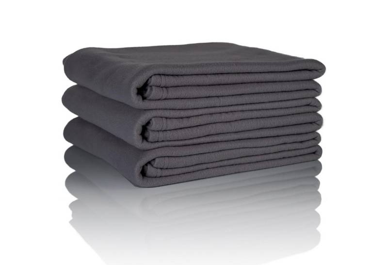 Wohndecke 3 St. G3A Oeko-Tex Polar Fleecedecken Couch anthrazit 130x160 cm weich, Glart von Glart
