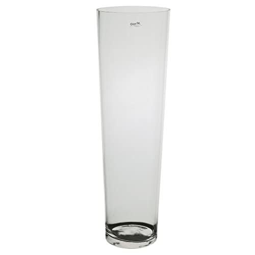 Konisch Boden-Vase Glas-Vase konische Blumen-Vase Deko-Vase aus Glas 40/60cm hoch Wohnzimmer (40x16cm) von Glas Art handmade