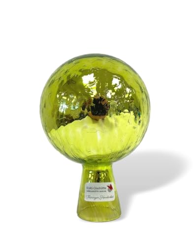 Rosenkugel Gartenkugel 9 cm aus Glas Venezia Mini Limonengrün, verspiegelt von Glas-Bartholmes