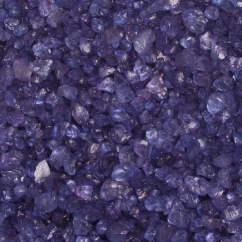 Glas-Steine / Glas-Granulat (4-10 mm), 1 kg, violett-blau von Glas-Dekogranulate