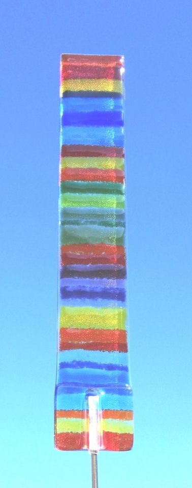 Glas-Stadl Die Glas Fusing Manufaktur Gartenfigur Gartenstecker Design "Farbenfroher Sonnenfänger" von Glas-Stadl Die Glas Fusing Manufaktur
