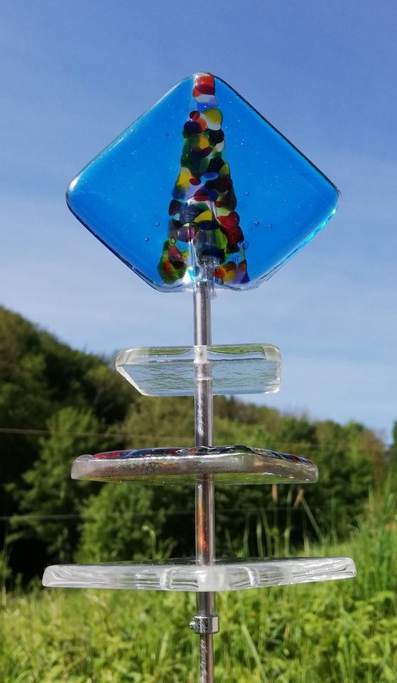 Glas-Stadl Die Glas Fusing Manufaktur Gartenstecker Sonnenfänger Gartenstecker - Ein Sonnentänzer - Sun Swinger von Glas-Stadl Die Glas Fusing Manufaktur