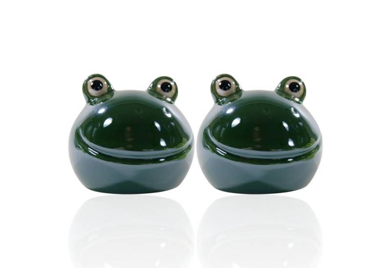 GlasArt Dekofigur Dekofigur Froschkopf Froschkönig drei Farben + Größen Frühling Sommer (Paar, 2 St., 2er-Set), 2er-Set von GlasArt