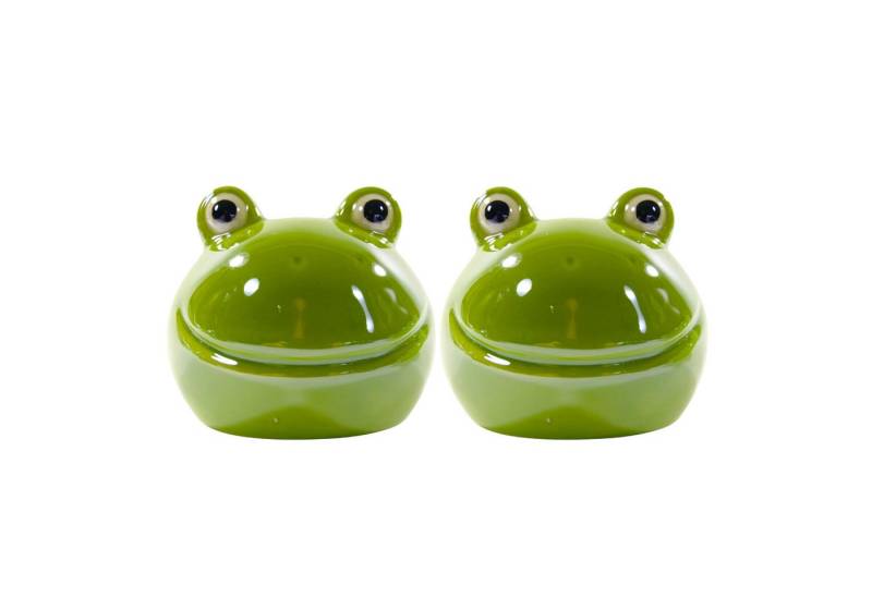 GlasArt Dekofigur Dekofigur Froschkopf Froschkönig drei Farben + Größen Frühling Sommer (Paar, 2 St., 2er-Set), 2er-Set von GlasArt