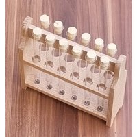 12 Er Gewürzglasständer(Reagenzglasständer Aus Buchenholz. Retro/Vintage Design Mit Reagenzgläser | Gewürzgläser160x16mm Und Naturkorken 12 Er Gewürzglasständer(Reagenzglasständer Aus Buchenholz. Retro/Vintage Design Mit Reagenzgläser | Gewürzgläser160x16mm Und Naturkorken von GlasArtig