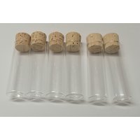6 Gewürzgläser/Reagenzgläser 100 X 30 Mm Rollrand , Flachboden Und Natur-Korken von GlasArtig