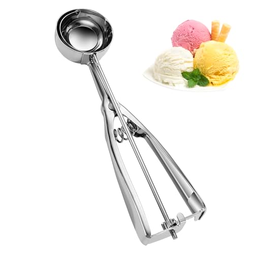GlasFlength Eisportionierer Edelstahl 304, Eislöffel Edelstahl Poliert 5 cm Keksschaufel Eisportionierer mit Auslöser für Eiscremekugel, Backen, Melonenkugel GlasFlength Eisportionierer Edelstahl 304, Eislöffel Edelstahl Poliert 5 cm Keksschaufel Eisportionierer mit Auslöser für Eiscremekugel, Backen, Melonenkugel von GlasFlength