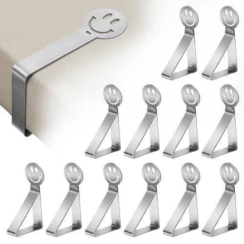 GlasFlength Tischtuchklammern Edelstahl, 12 Stück Tischdeckenklammern Tischabdeckungsklemmen Tischklammern Tischdecke Clips Wetterfeste Tischtuch Clips für Gartentisch Restaurant Campingtisch (Smile) GlasFlength Tischtuchklammern Edelstahl, 12 Stück Tischdeckenklammern Tischabdeckungsklemmen Tischklammern Tischdecke Clips Wetterfeste Tischtuch Clips für Gartentisch Restaurant Campingtisch (Smile) von GlasFlength