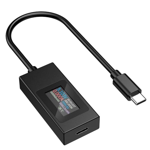 GlasFlength USB C Tester Messgerät Multimeter, Typ-C Strommessgerät 0-6.5A Voltmeter Power Meter 4-30V USB Kabeltester Strommesser PD QC USB Messgerät mit Anzeige Power Charger Detector GlasFlength USB C Tester Messgerät Multimeter, Typ-C Strommessgerät 0-6.5A Voltmeter Power Meter 4-30V USB Kabeltester Strommesser PD QC USB Messgerät mit Anzeige Power Charger Detector von GlasFlength