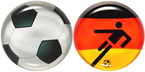 GlasXpert Glasmagnet Kühlschrankmagnet Magnet 2er Set Fußball Glasmagneten von GlasXpert