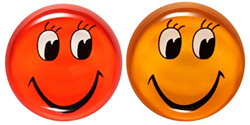 GlasXpert Glasmagnet Kühlschrankmagnet Magnet 2er Set Smiley Glasmagneten von GlasXpert