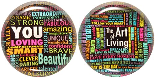 GlasXpert Glasmagnet Kühlschrankmagnet Magnet 2er Set The Art of Living Glasmagneten von GlasXpert