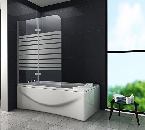 Duschtrennwand BREASE-FROST 120 x 140 (Badewanne) von Glasdeals Inh. Lars Apitius
