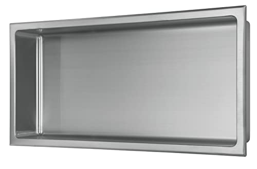 Edelstahl Wandnische 30 x 90 cm (gebürstet) von Glasdeals Inh. Lars Apitius