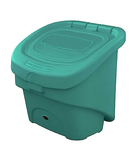 Glasdon Streugutbehälter Nestor™ 90L (Grün, Gelb) - 90 Liter gelber Streugutbehälter für Wintersicherheit - Langlebiger und kompakter Salz- und Streugutbehälter (Dunkelgrün) von Glasdon