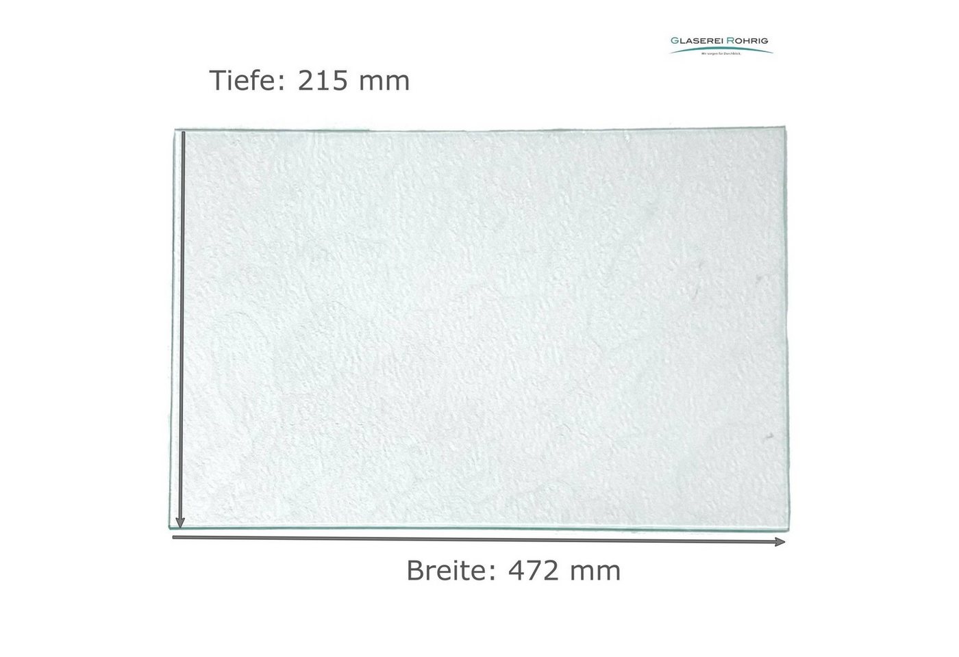 Glaserei Rohrig Einlegeboden Kühlschrank Einlegeboden - Kathedral 4 mm (89,96 EUR/qm) - Viele Maße! von Glaserei Rohrig