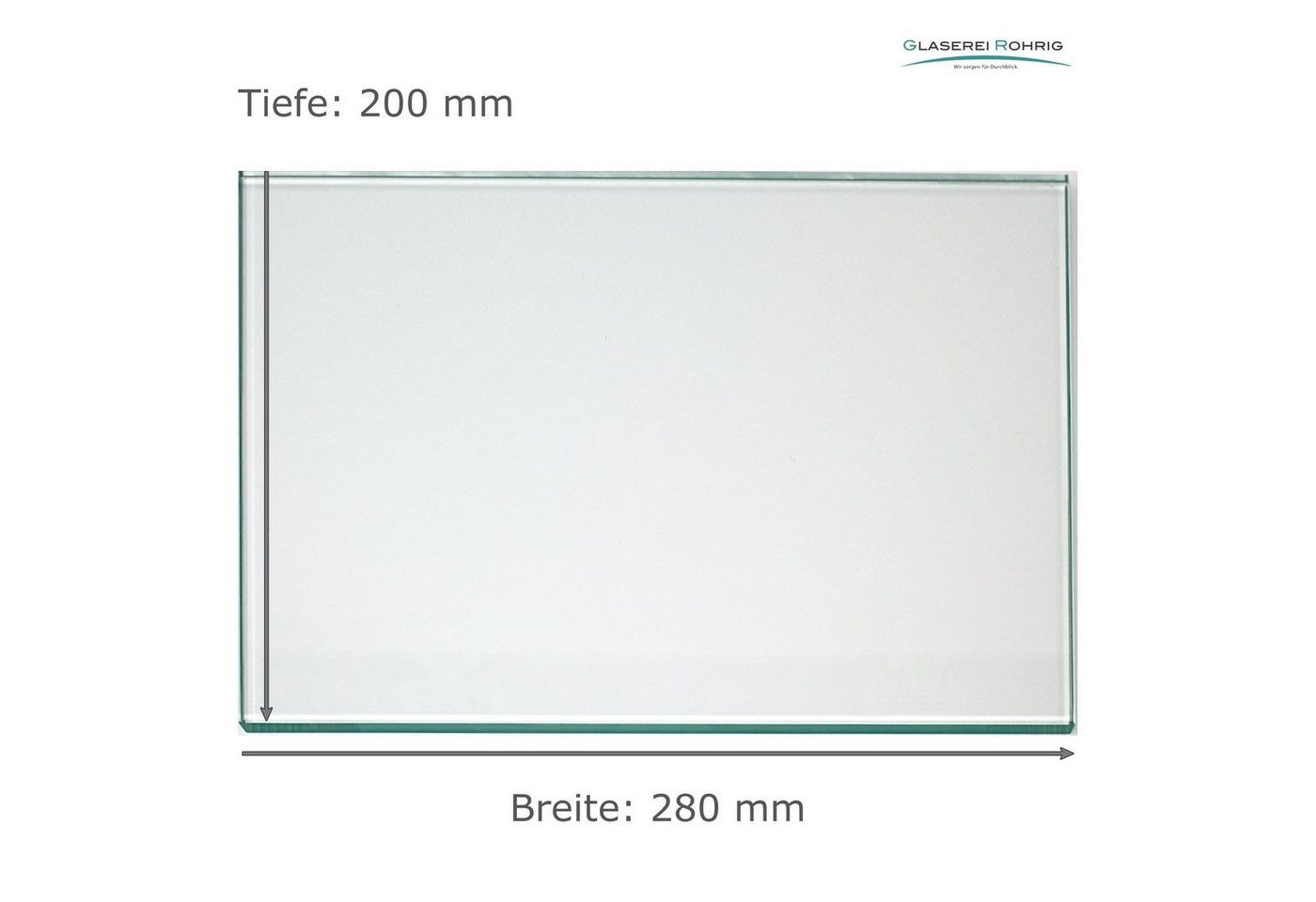 Glaserei Rohrig Regal Glasplatte, Glasregal - Klarglas 8 mm - (175,64 EUR/qm) - Viele Maße! von Glaserei Rohrig