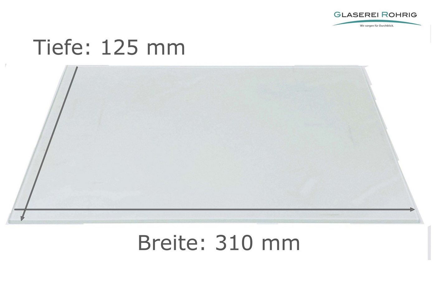 Glaserei Rohrig Regal Glasplatte, Glasregal - Satinato 4 mm - (94,96 EUR/qm) - Viele Maße! von Glaserei Rohrig