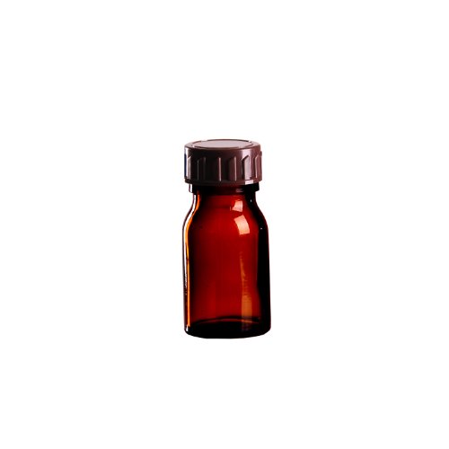 10 x Braunglasflasche 30ml / Medizinflasche inkl. Standard-Schraubverschluss braun DIN 28 von Glasflaschen