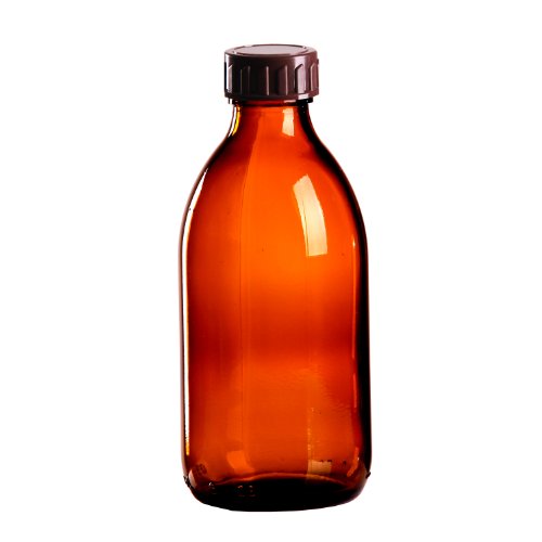 25 x Braunglasflasche 250ml / Medizinflasche inkl. Standard-Schraubverschluss braun DIN 28 von Glasflaschen