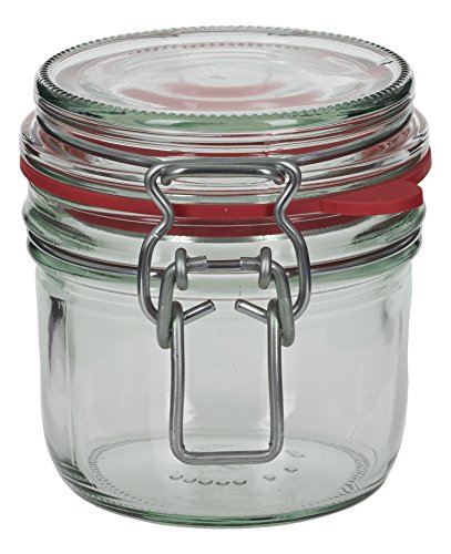 4 x 255 ml Drahtbügelglas / Spannbügelglas rund - inkl. Deckel, Gummidichtung und Spannbügel - Einkochglas - Einweckglas - Einmachglas - Bügelglas - Haushaltsglas - Allzweckglas - Aufbewahrungsglas von Glasflaschen