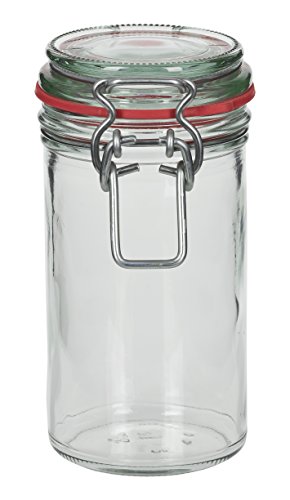 4 x 272 ml Drahtbügelglas/Spannbügelglas rund - inkl. Deckel, Gummidichtung und Spannbügel - Einkochglas - Einweckglas - Einmachglas - Bügelglas - Haushaltsglas - Allzweckglas - Aufbewahrungsglas von Glasflaschen